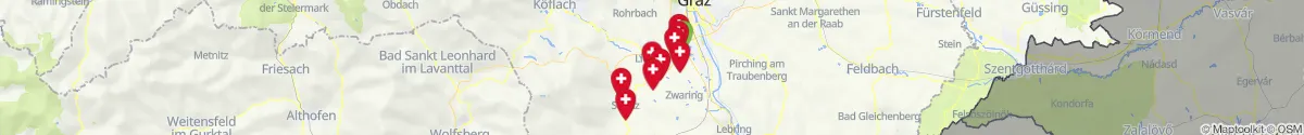 Kartenansicht für Apotheken-Notdienste in der Nähe von Lannach (Deutschlandsberg, Steiermark)